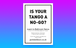 Jack Davidson ballroom dance flyer